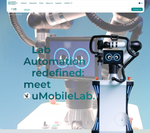 uMobileLab — a mobile lab-automation manipulator from United Robotics Group.